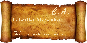 Czibulka Alexandra névjegykártya